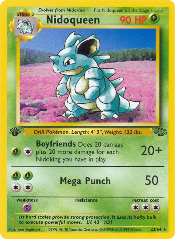 Nidoqueen #23/64 - Jungle - Damaged