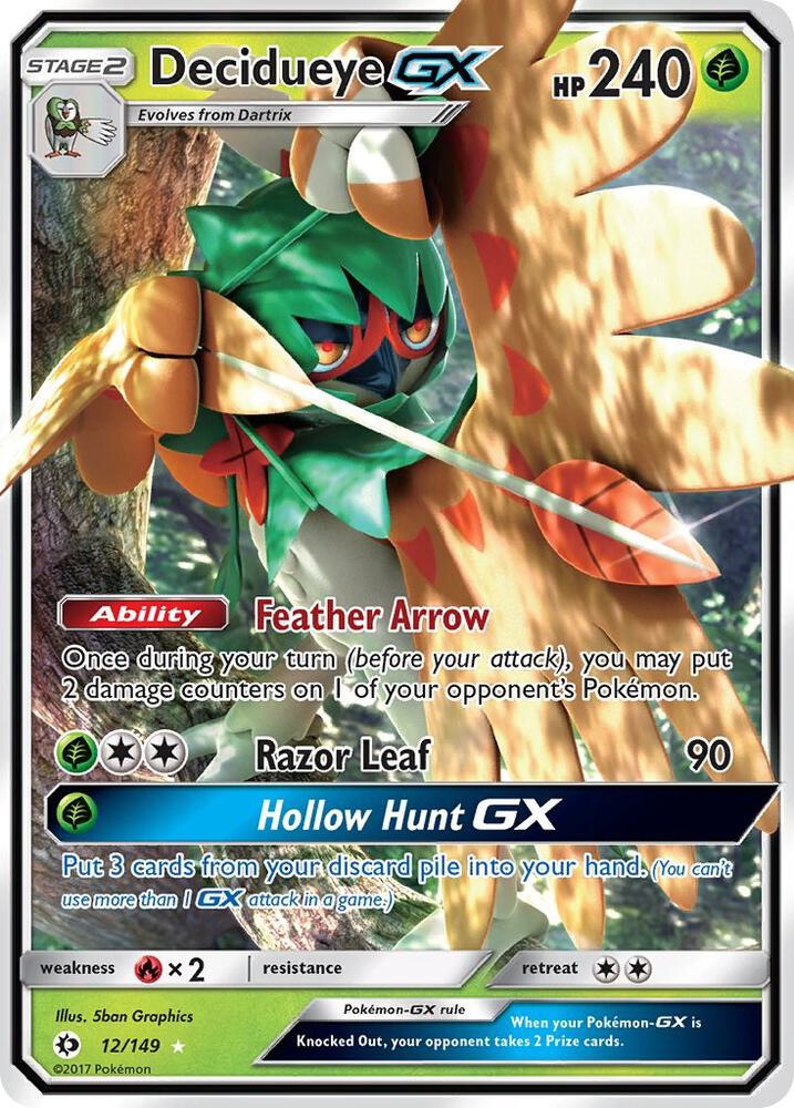 Decidueye GX #12/149 - SM Base Set - Near Mint