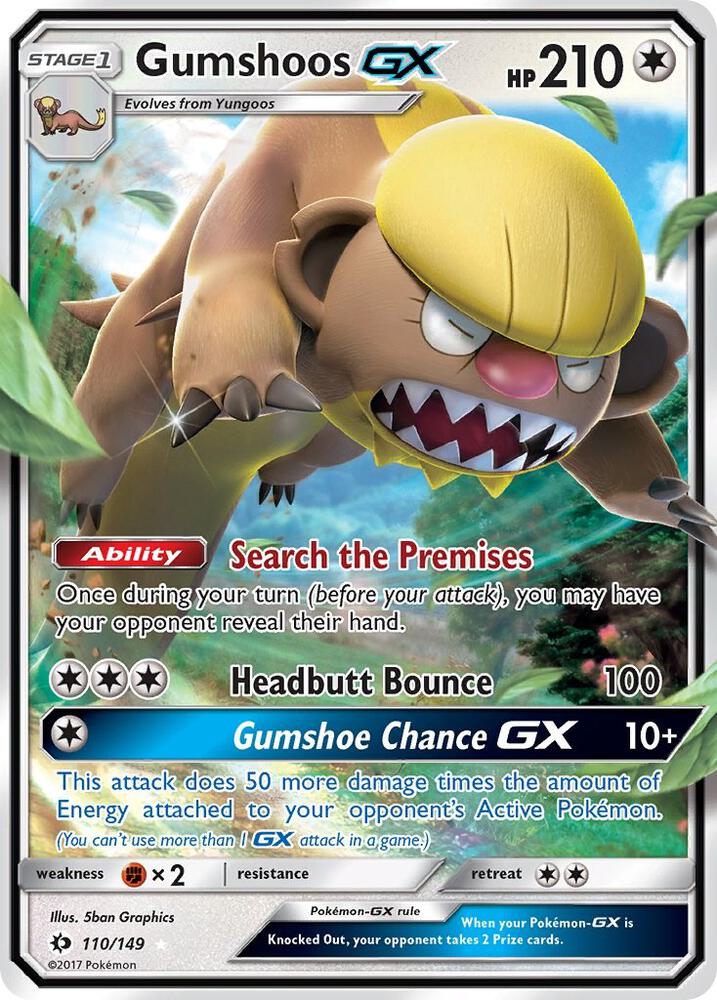 Gumshoos GX #110/149 - SM Base Set - Near Mint