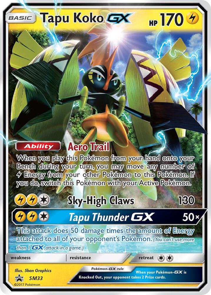 Tapu Koko GX #SM33 - SM Promos - Near Mint