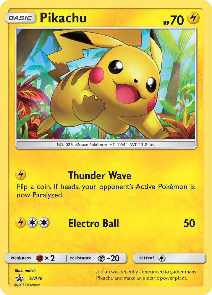Pikachu #SM76 - SM Promos - Moderately Played