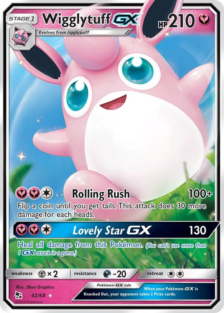 Wigglytuff GX #42/68 - Hidden Fates - Near Mint