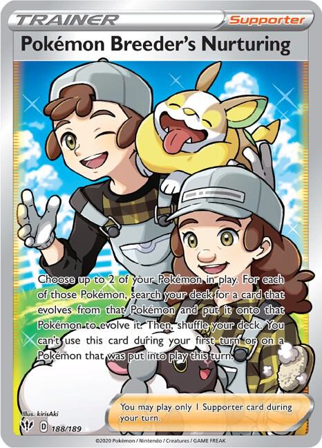 Pokemon Breeder's Nurturing (Full Art) #188/189 - SWSH03: Darkness Ablaze - Near Mint