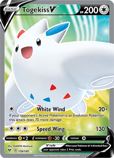 Togekiss V (Full Art) #178/185 - SWSH04: Vivid Voltage - Near Mint