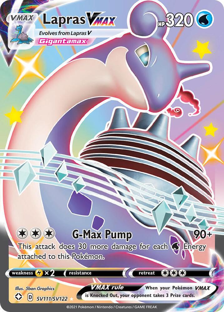 Lapras VMAX #SV111/SV122 - Shining Fates: Shiny Vault - Near Mint