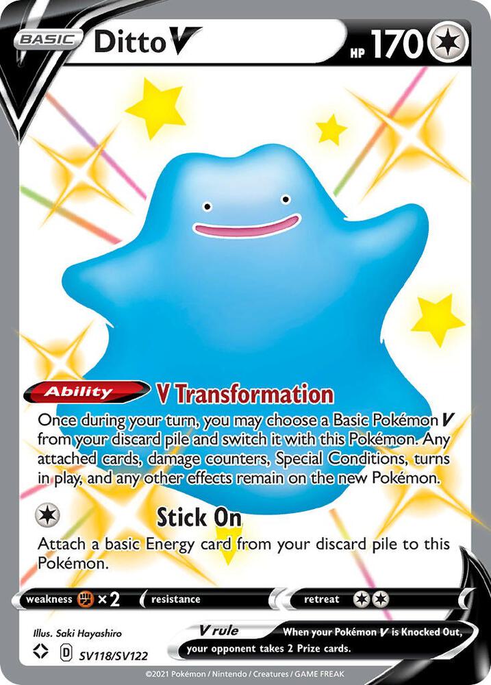 Ditto V #SV118/SV122 - Shining Fates: Shiny Vault - Near Mint