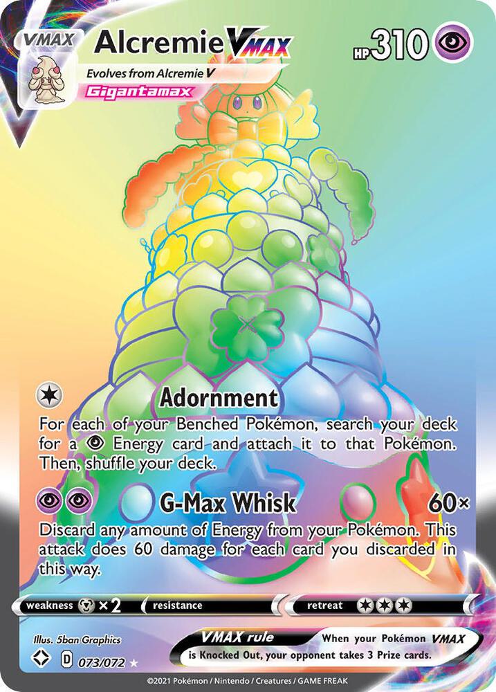 Alcremie VMAX (Secret) #073/072 - Shining Fates - Near Mint