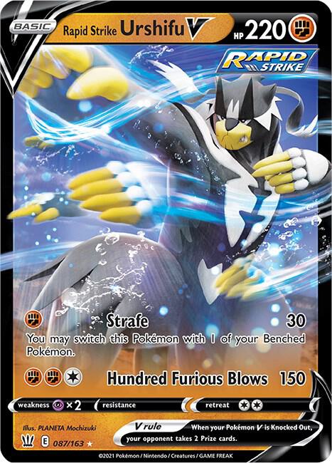Rapid Strike Urshifu V #087/163 - SWSH05: Battle Styles - Near Mint