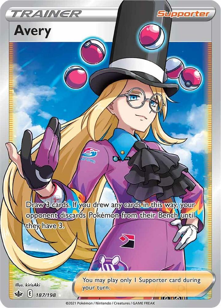 Avery (Full Art) #187/198 - SWSH06: Chilling Reign - Near Mint