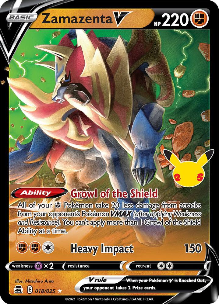 Zamazenta V #018/025 - Celebrations - Near Mint