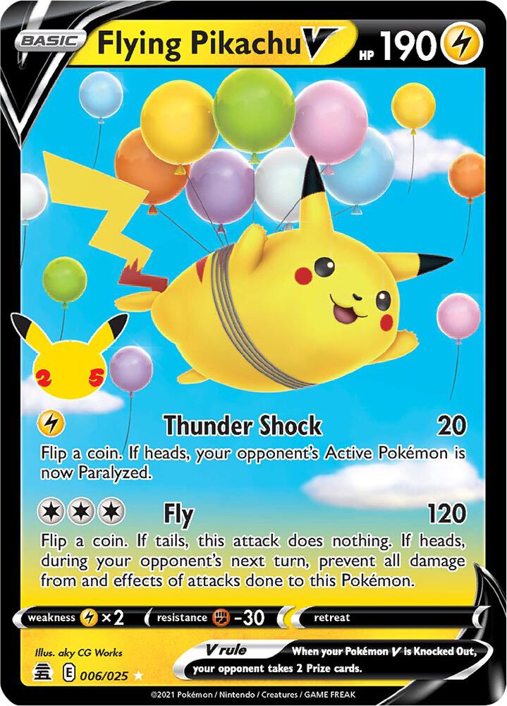 Flying Pikachu V #006/025 - Celebrations - Near Mint