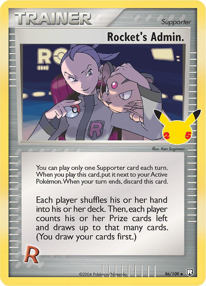 Rocket's Admin. #86/109 - Celebrations: Classic Collection - Near Mint