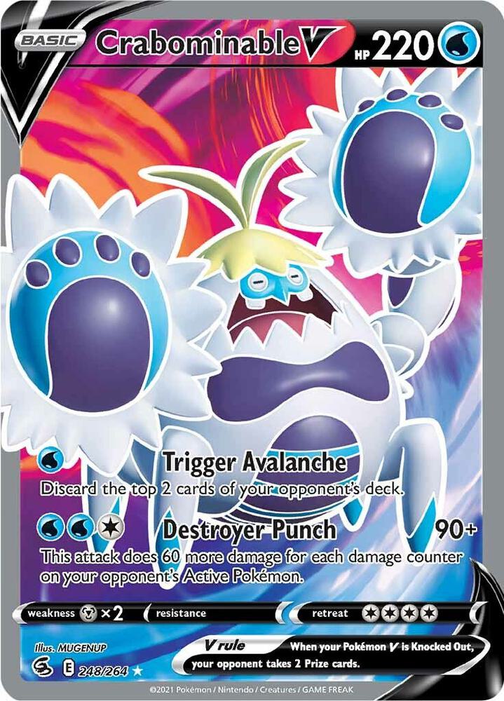Crabominable V (Full Art) #248/264 - SWSH08: Fusion Strike - Near Mint