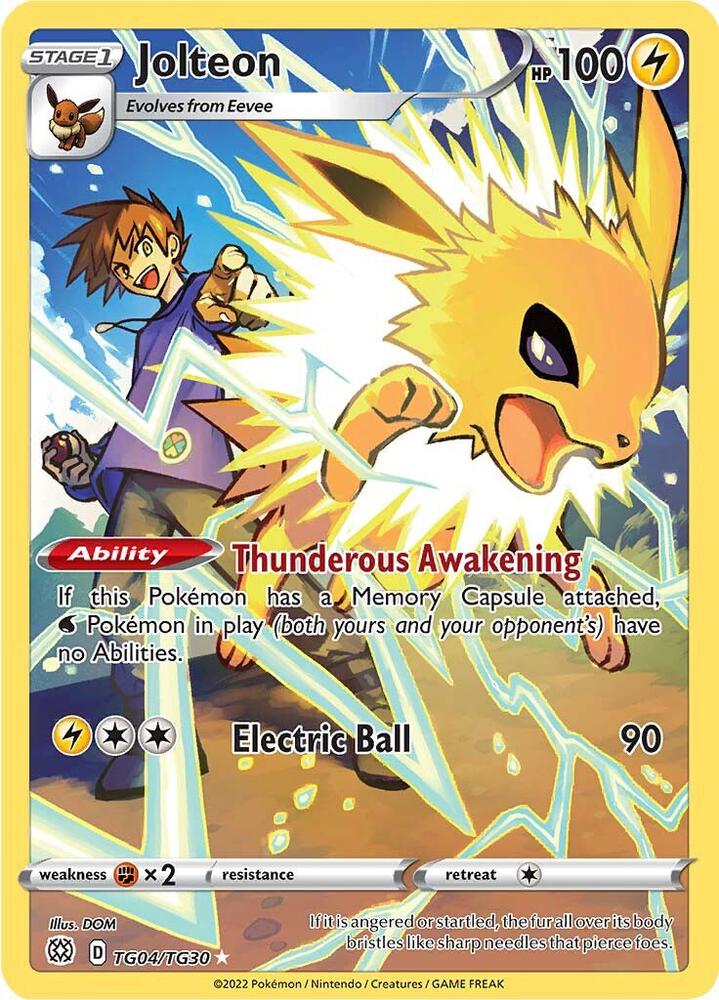 Jolteon #TG04/TG30 - SWSH09: Brilliant Stars Trainer Gallery - Near Mint
