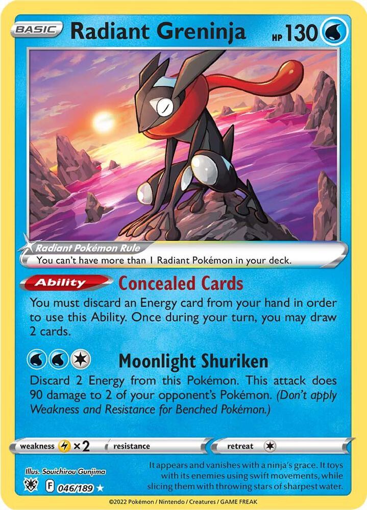Radiant Greninja #046/189 - SWSH10: Astral Radiance - Near Mint