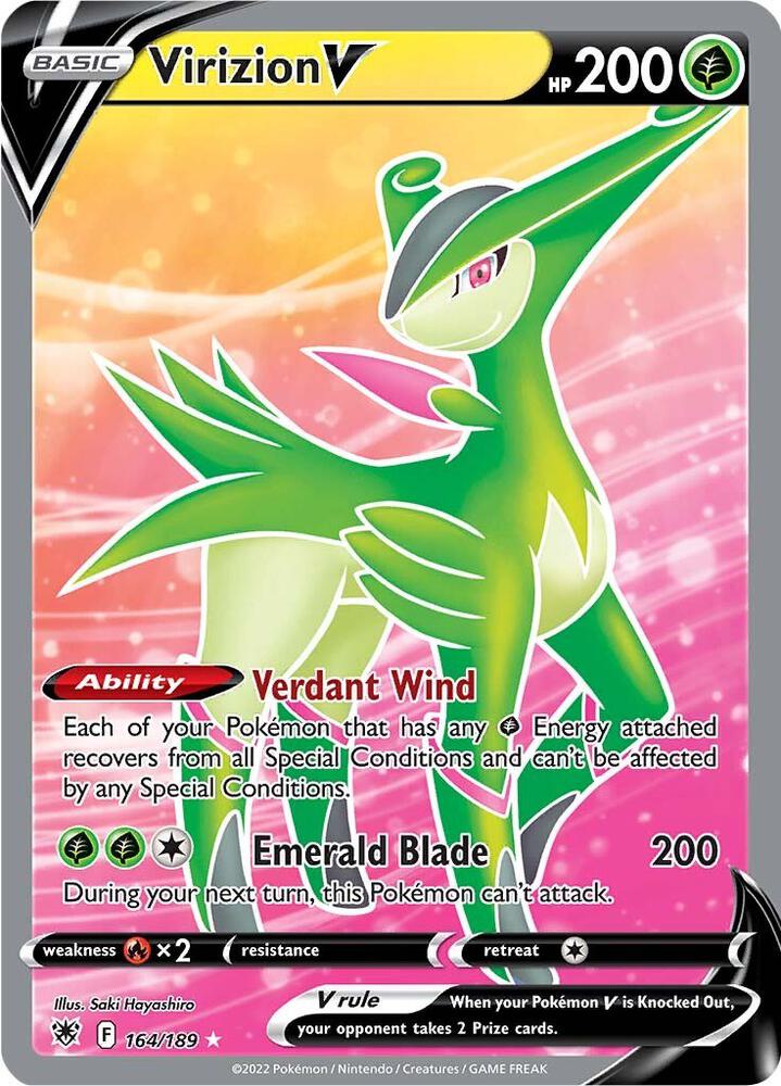 Virizion V (Full Art) #164/189 - SWSH10: Astral Radiance - Near Mint