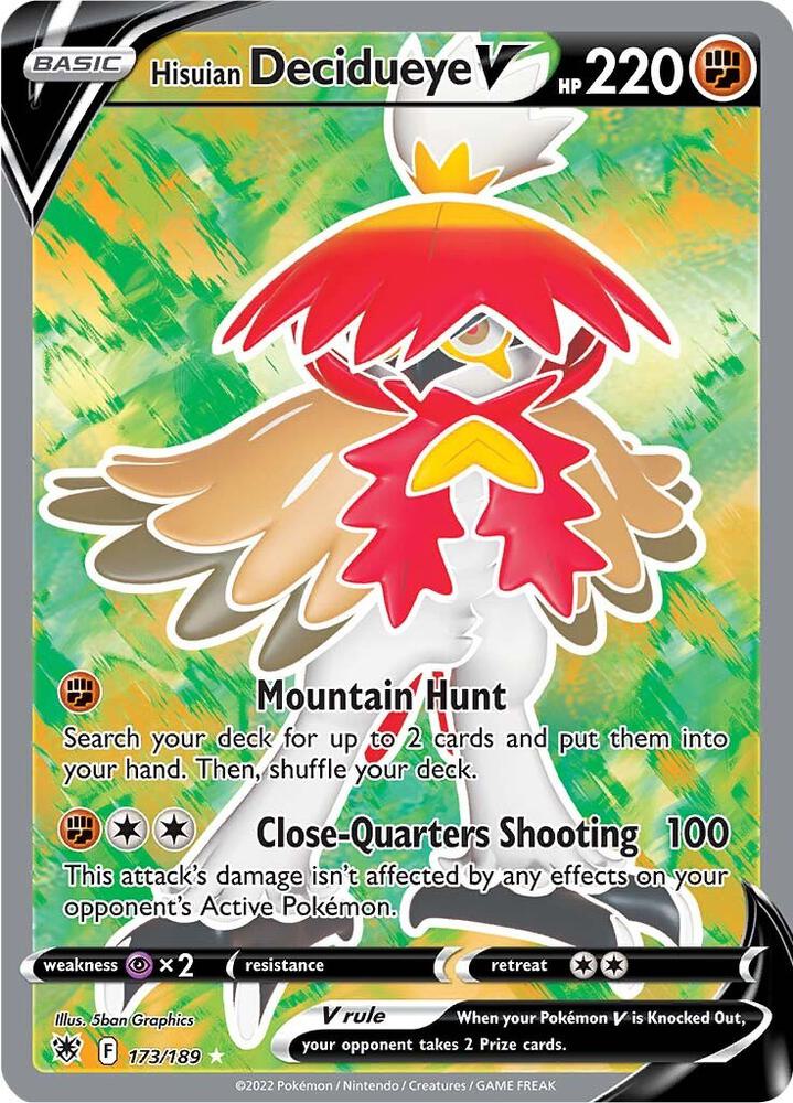 Hisuian Decidueye V (Full Art) #173/189 - SWSH10: Astral Radiance - Near Mint