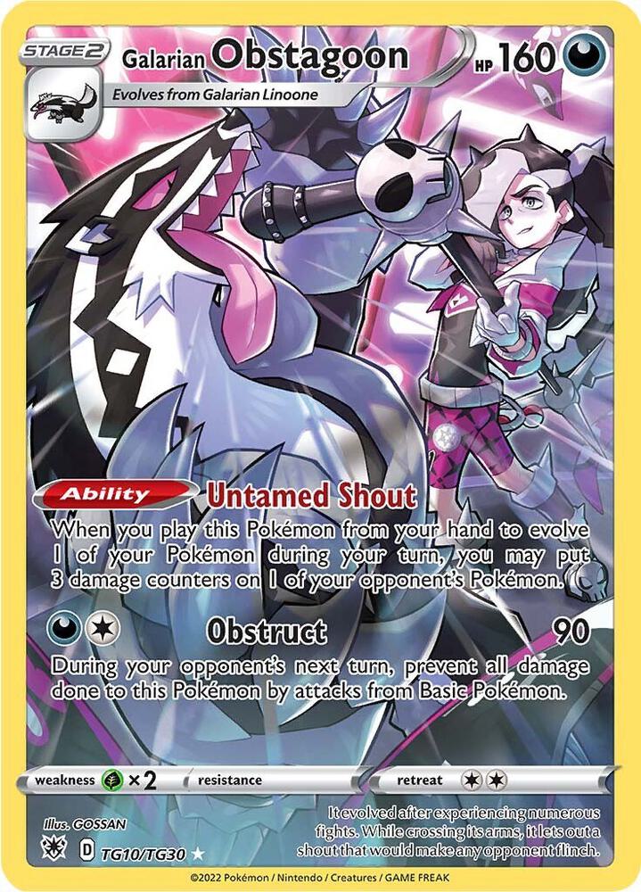 Galarian Obstagoon #TG10/TG30 - SWSH10: Astral Radiance Trainer Gallery - Near Mint