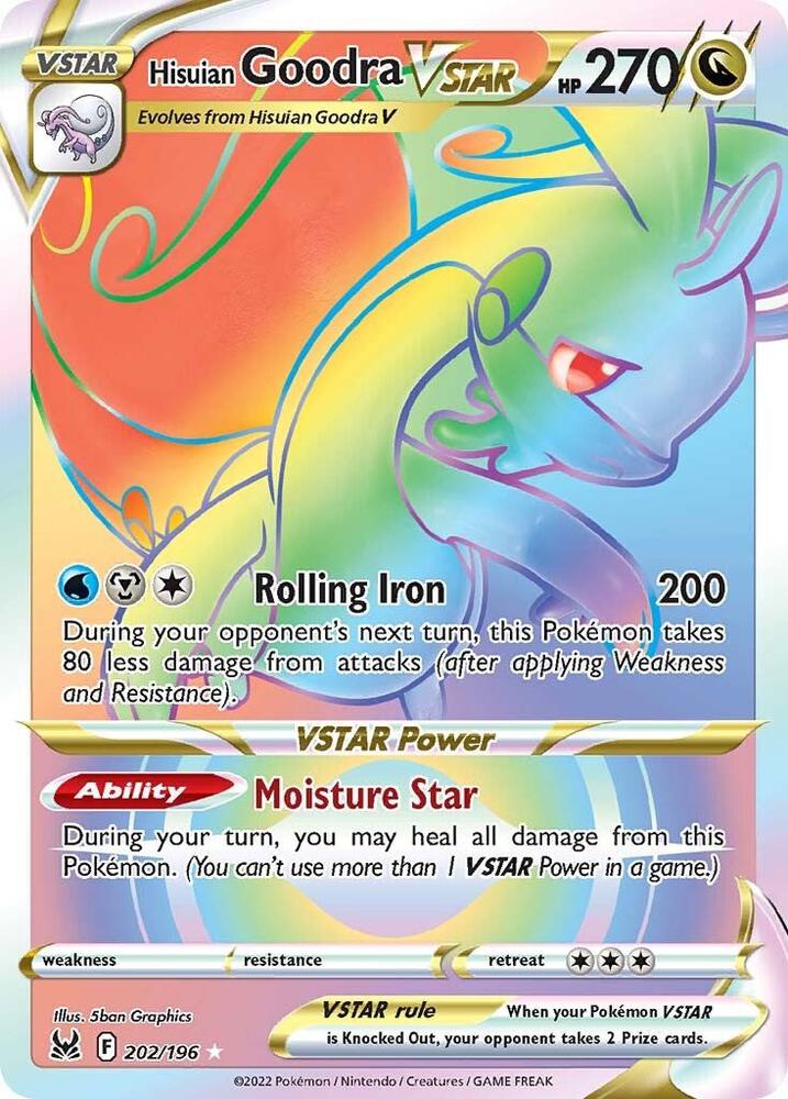 Hisuian Goodra VSTAR (Secret) #202/196 - SWSH11: Lost Origin - Near Mint