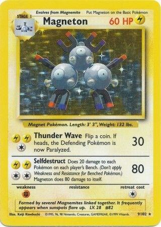 Magneton #009/102 - Base Set - Heavily Played