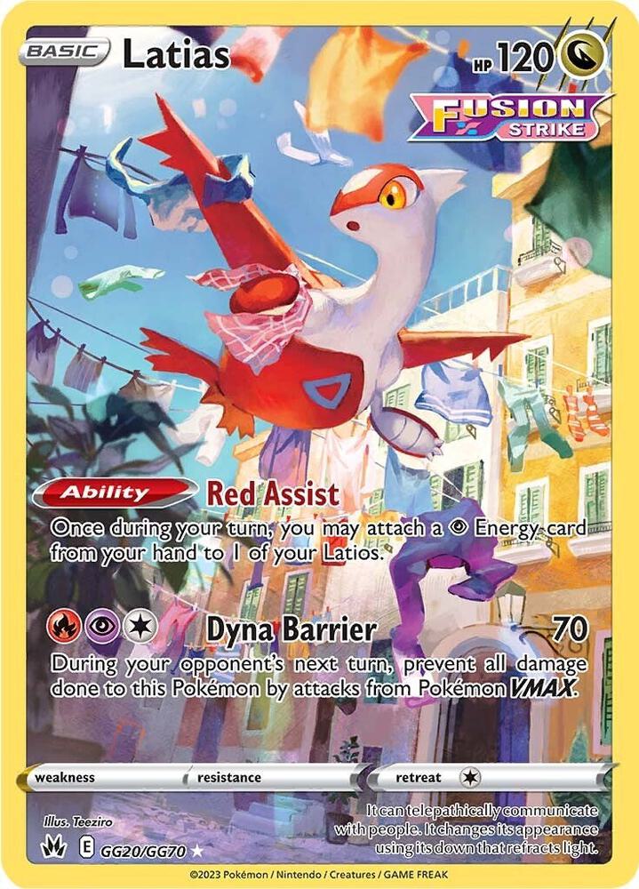 Latias #GG20/GG70 - Crown Zenith: Galarian Gallery - Near Mint