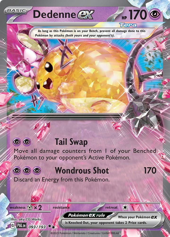 Dedenne ex #093/193 - SV02: Paldea Evolved - Near Mint