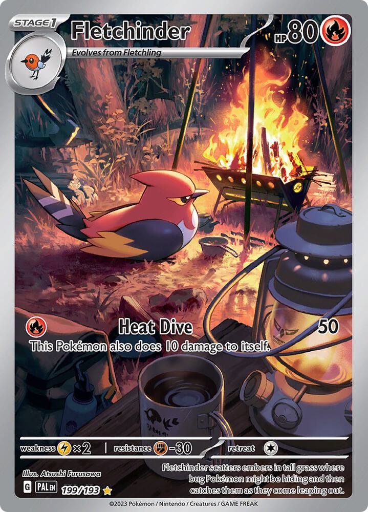 Fletchinder #199/193 - SV02: Paldea Evolved - Near Mint