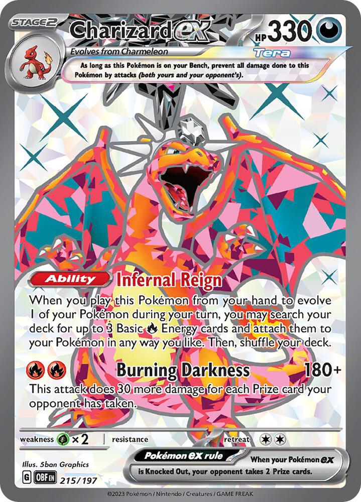 Charizard ex #215/197 - SV03: Obsidian Flames - Near Mint