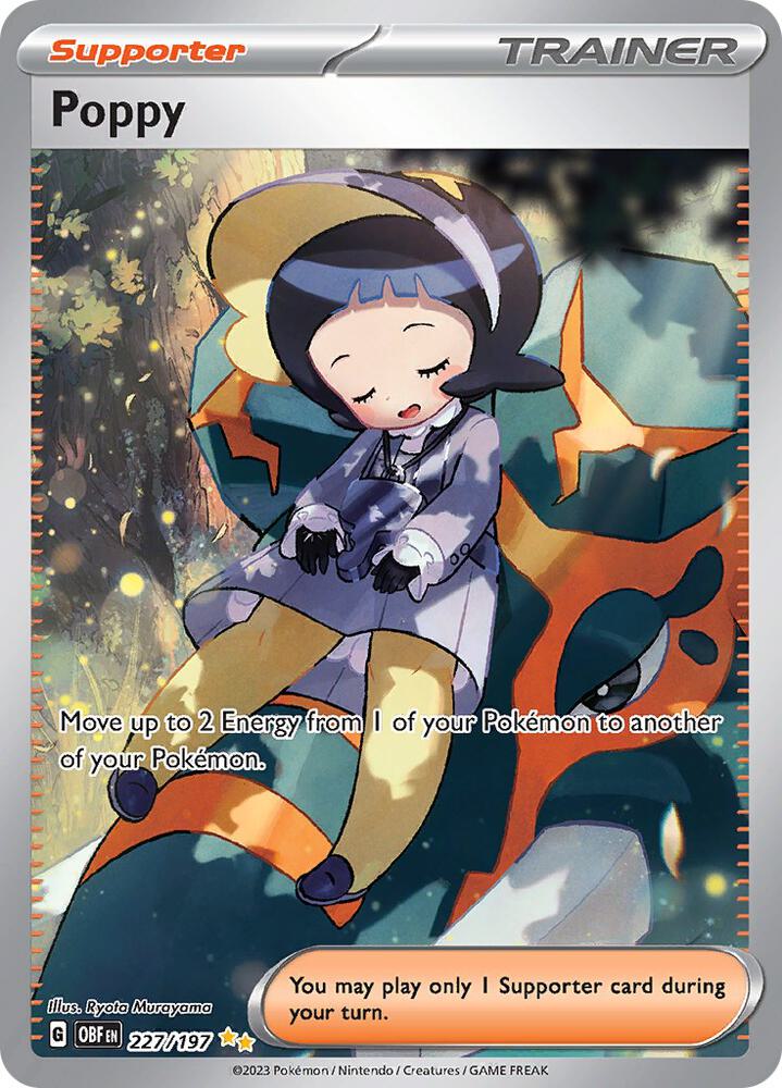 Poppy #227/197 - SV03: Obsidian Flames - Near Mint