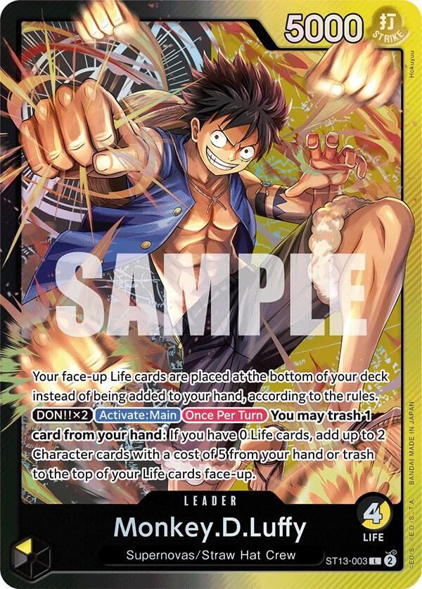 Monkey.D.Luffy #ST13-003 - Ultra Deck: The Three Brothers - Near Mint