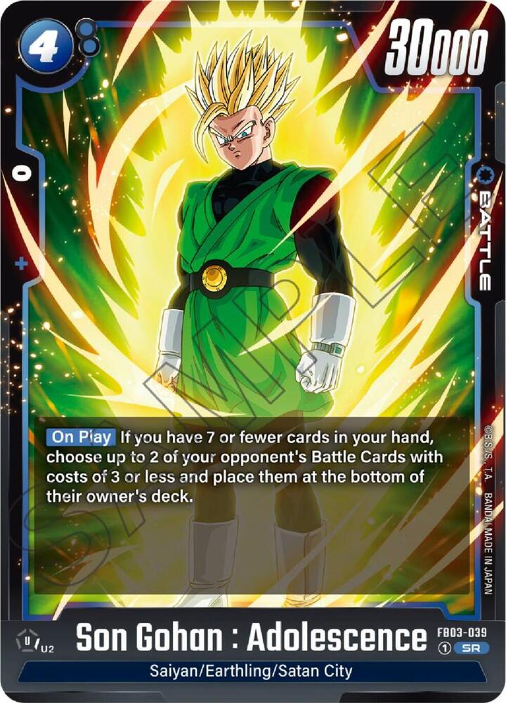 Son Gohan : Adolescence #FB03-039 - Raging Roar - Near Mint
