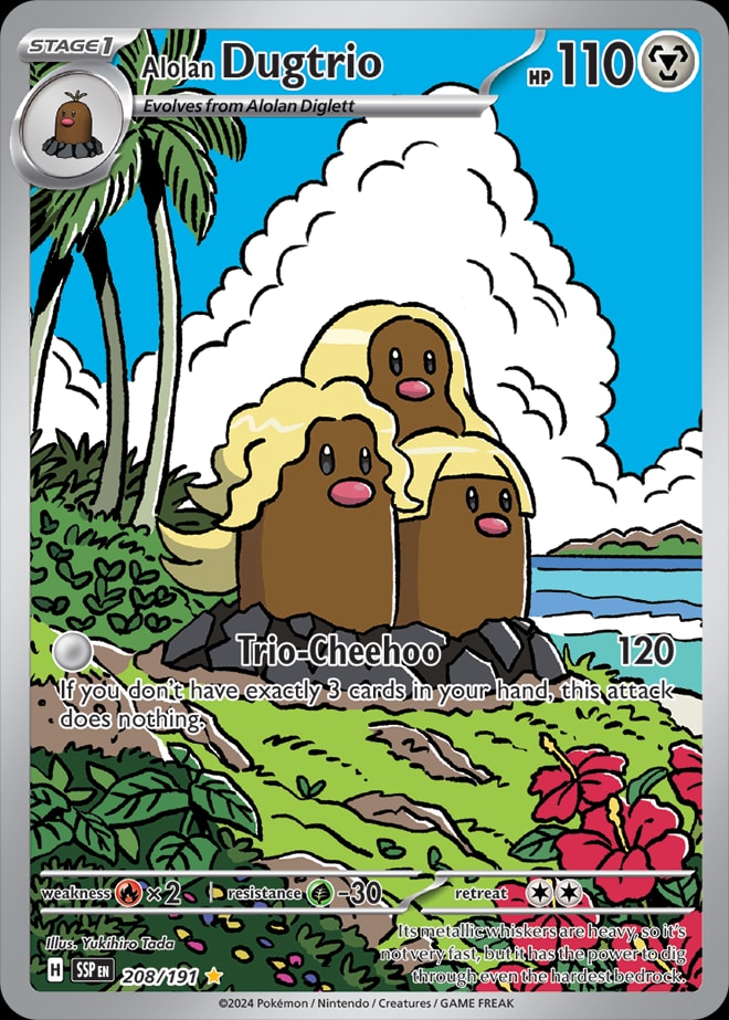 Alolan Dugtrio #208/191 - SV08: Surging Sparks - Near Mint