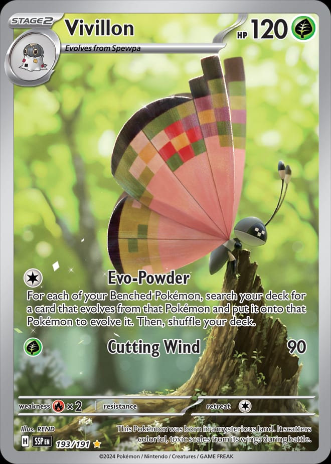 Vivillon #193/191 - SV08: Surging Sparks - Near Mint