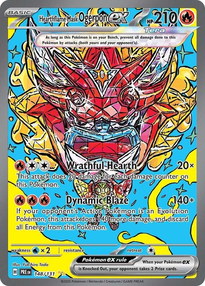 Hearthflame Mask Ogerpon ex #148/131 - SV: Prismatic Evolutions - Near Mint