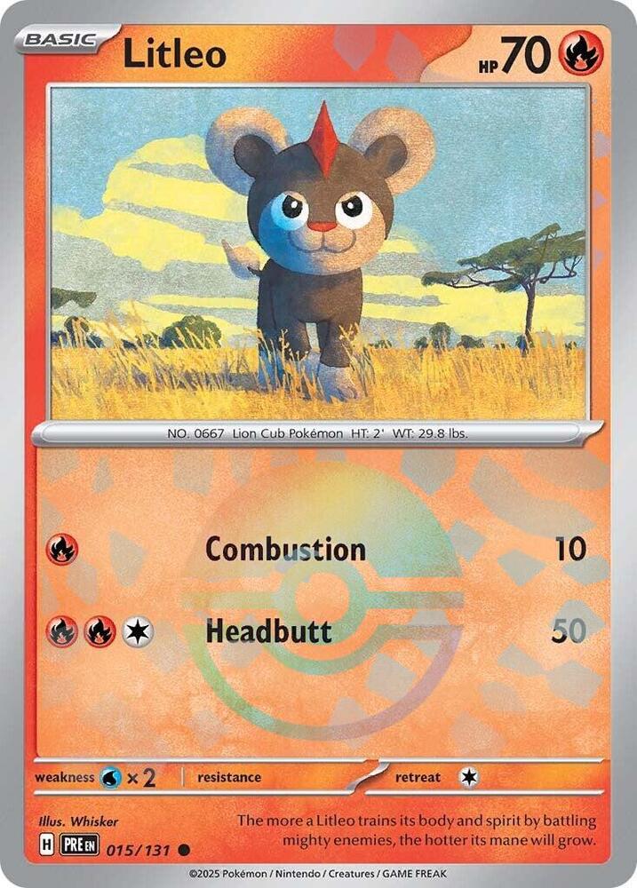 Litleo (Poke Ball Pattern) #015/131 - SV: Prismatic Evolutions - Near Mint