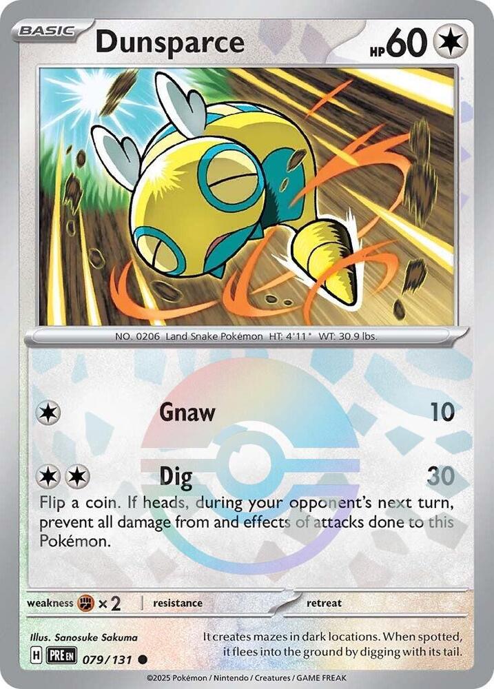 Dunsparce (Poke Ball Pattern) #079/131 - SV: Prismatic Evolutions - Near Mint