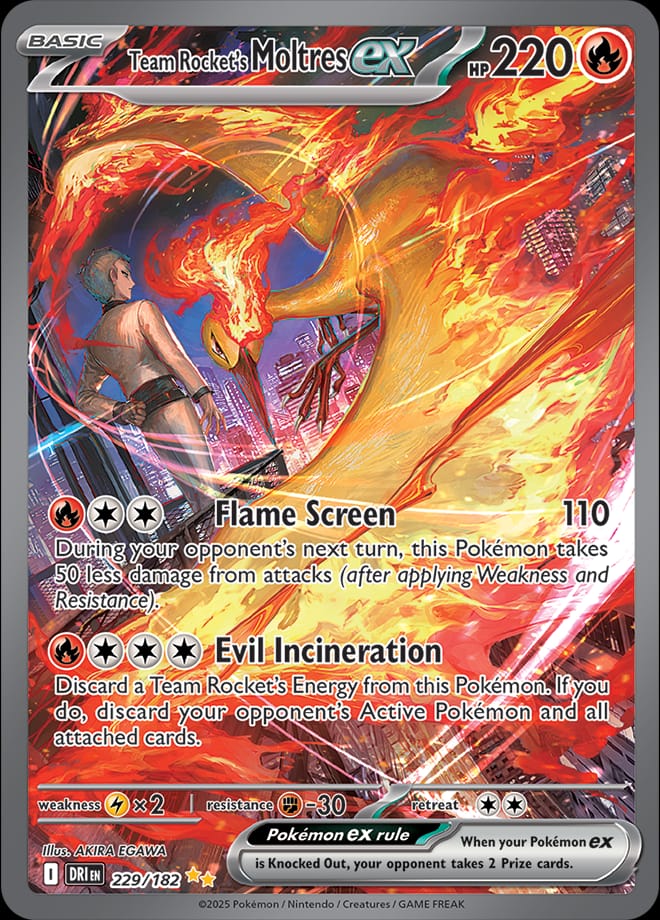 Team Rocket's Moltres ex #229/182 - SV10: Destined Rivals - Near Mint