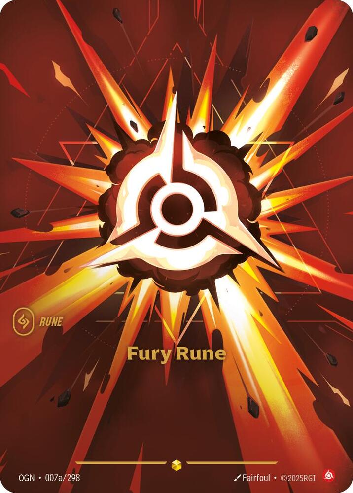 Fury Rune (Alternate Art) #007a/298 - Origins - Near Mint