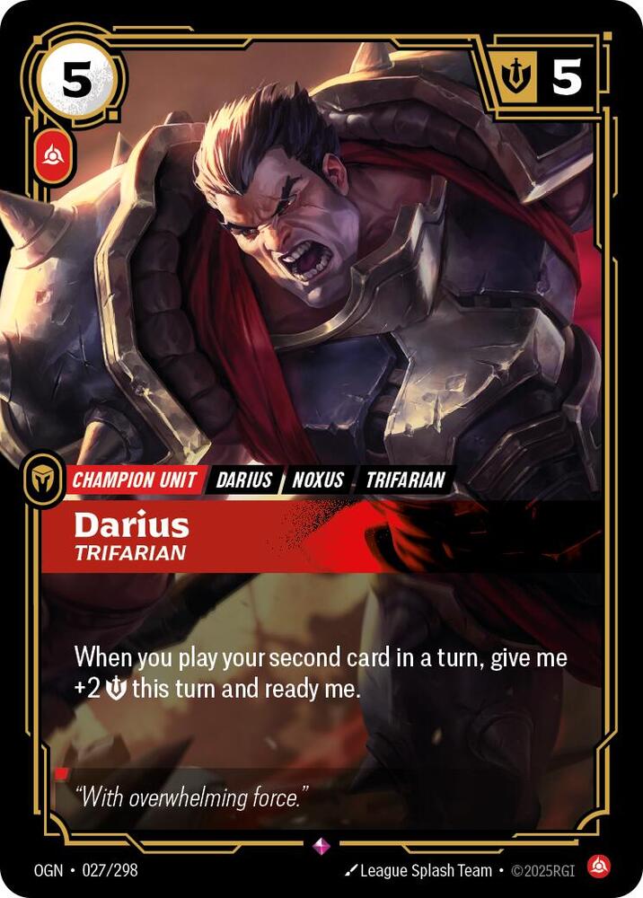 Darius - Trifarian #027/298 - Origins - Near Mint