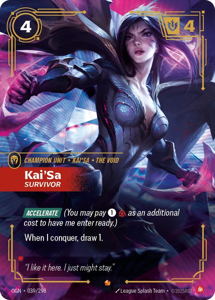 Kai'Sa - Survivor #039/298 - Origins - Near Mint