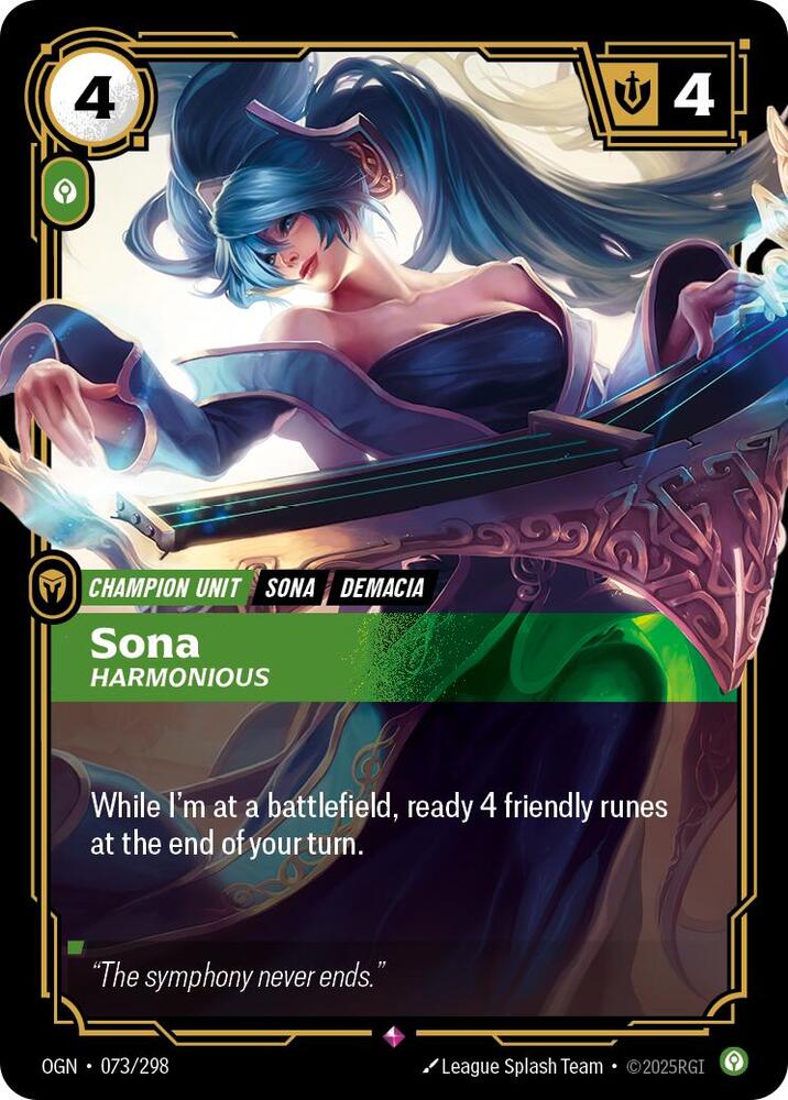 Sona - Harmonious #073/298 - Origins - Near Mint