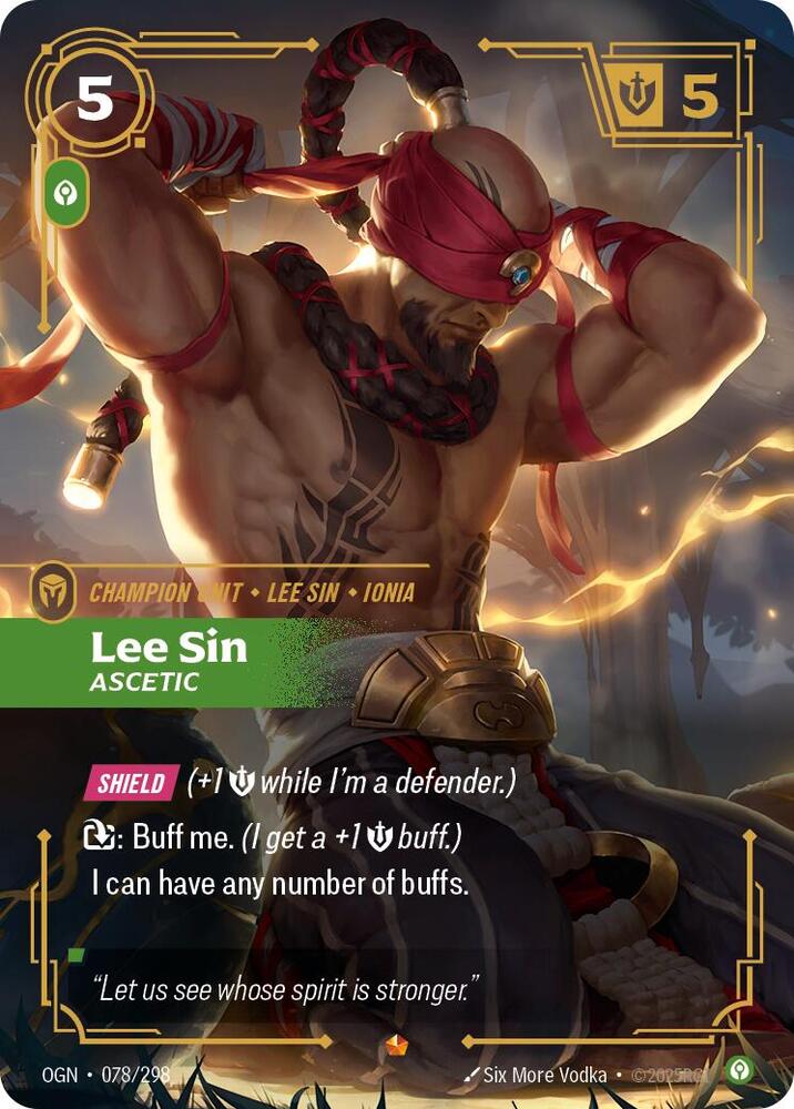 Lee Sin - Ascetic #078/298 - Origins - Near Mint