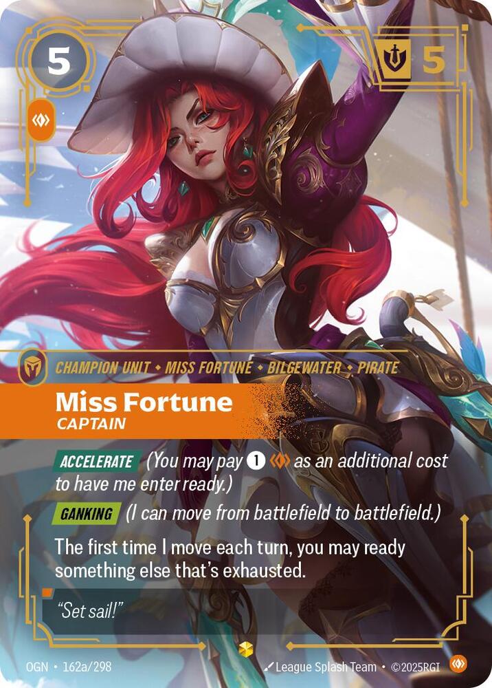 Miss Fortune - Captain (Alternate Art) #162a/298 - Origins - Near Mint