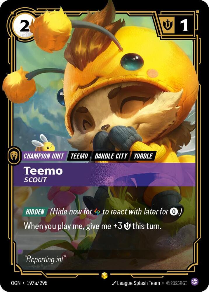 Teemo - Scout (Alternate Art) #197a/298 - Origins - Near Mint