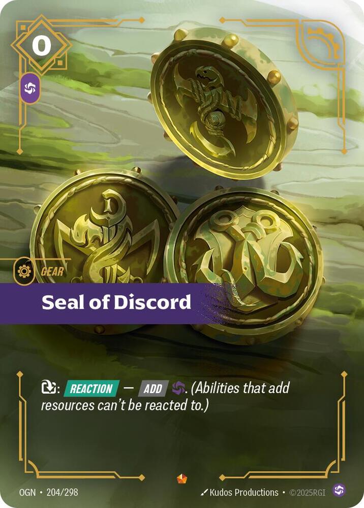 Seal of Discord #204/298 - Origins - Near Mint