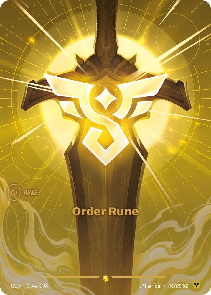 Order Rune (Alternate Art) #214a/298 - Origins - Near Mint