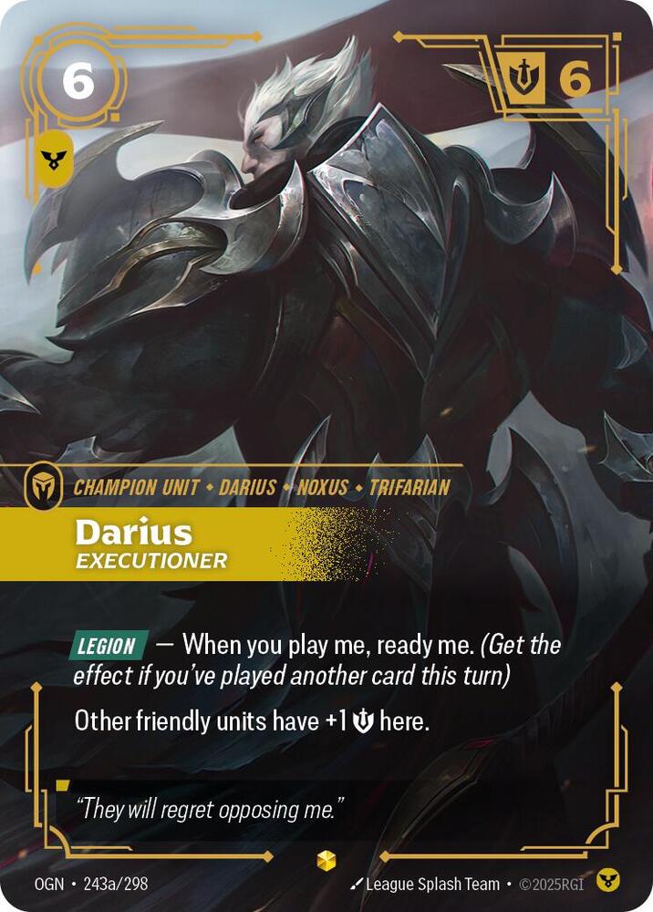 Darius - Executioner (Alternate Art) #243a/298 - Origins - Near Mint