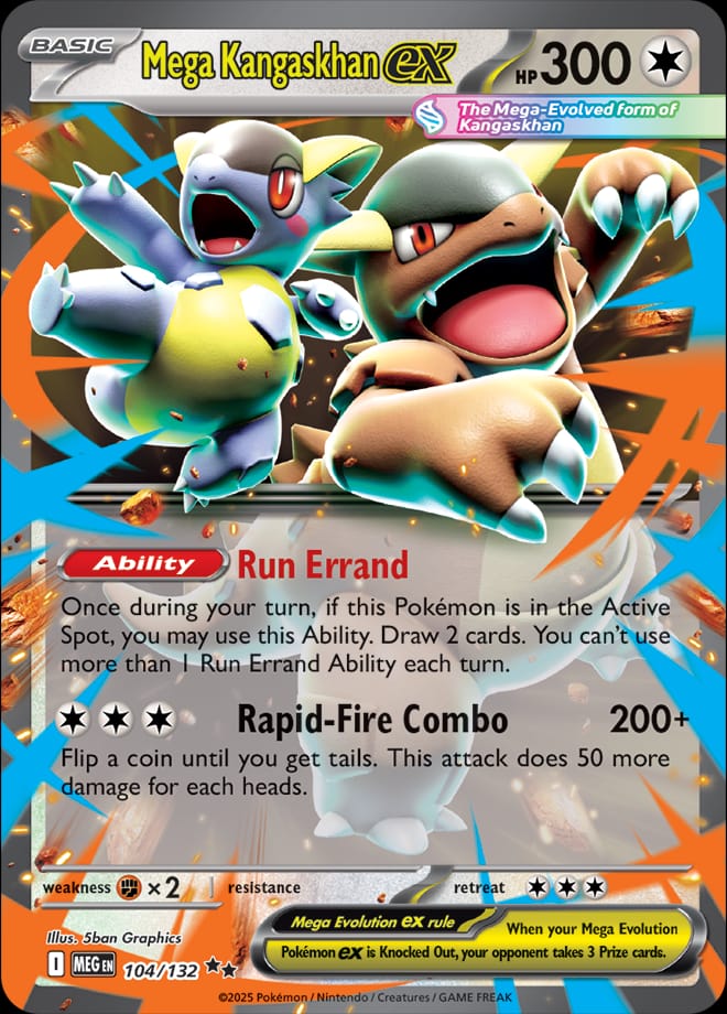Mega Kangaskhan ex #104/132 - ME01: Mega Evolution - Near Mint