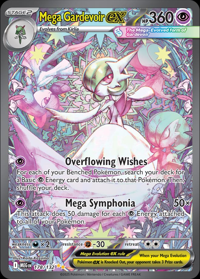 Mega Gardevoir ex #178/132 - ME01: Mega Evolution - Near Mint