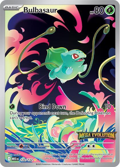 Bulbasaur (Mega Evolution Stamped) #133/132 - Miscellaneous Cards & Products - Near Mint